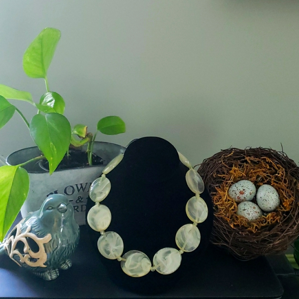 Hard plastic necklace